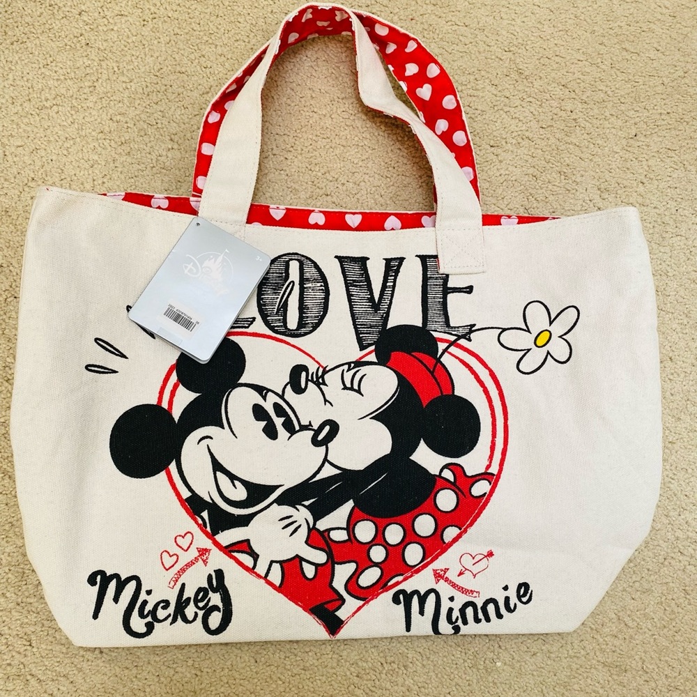 Disney Mickey & Minnie Mouse canvas tote bag